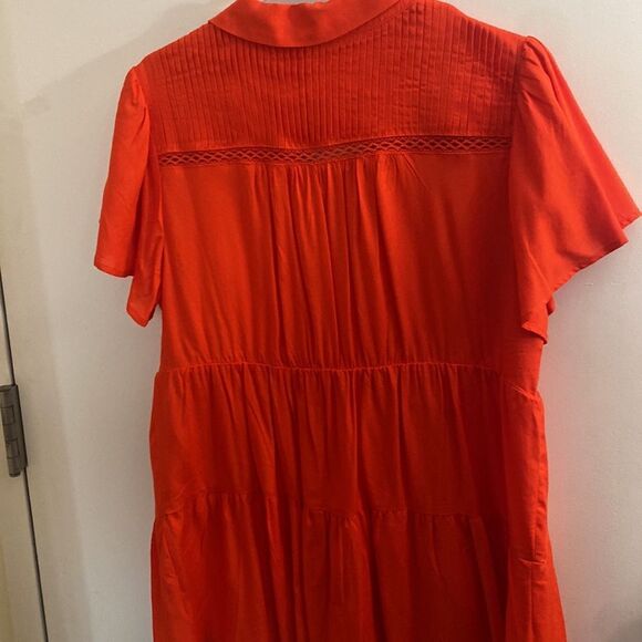 Torrid Orange Collared Peplum Top - Picture 4 of 4